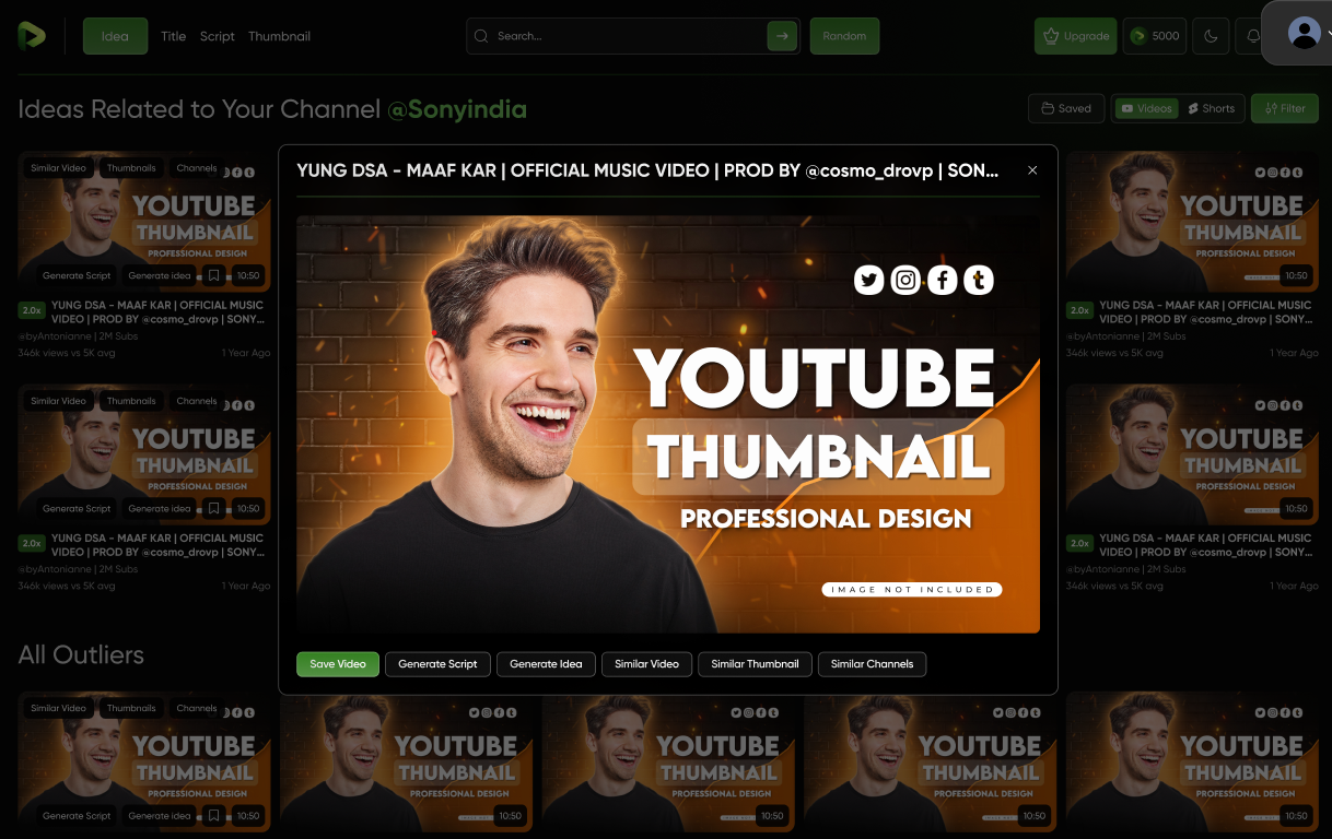 KretoAI: Revolutionary | YouTube Content Generator Content Generation Interface